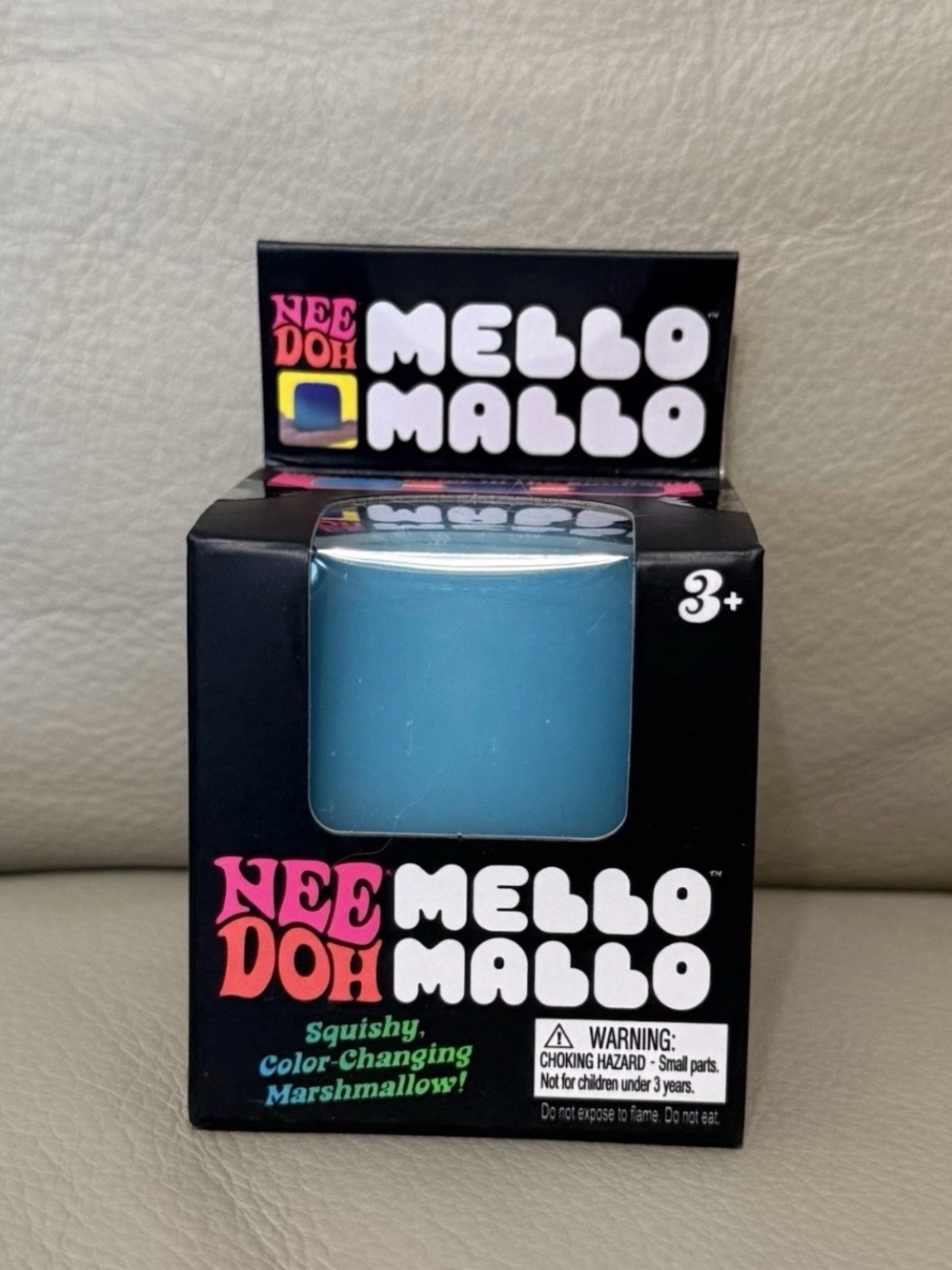 NEW NeeDoh BLUE Mello Mallo Color Changing Squishy Marshmallow Authentic